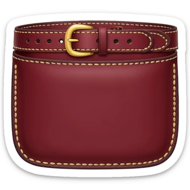 Burgundy belt loop sticker