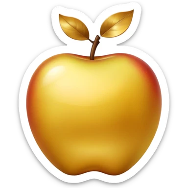 golden apple fruit sticker