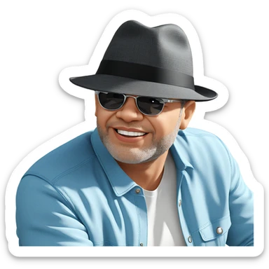 stylish portrait of a man sticker