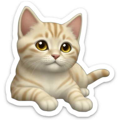 Chaton sur un lioon sticker