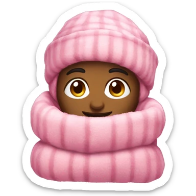 pink cozy christmas sticker