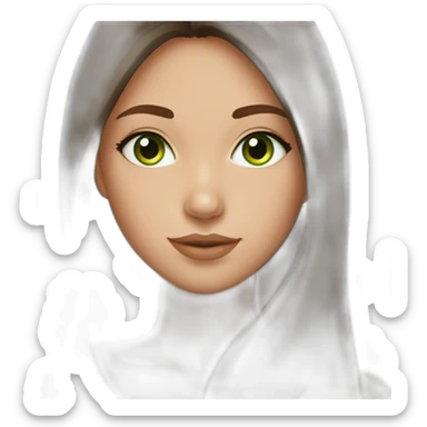 smoothbrownhair-greeneyes-girl sticker