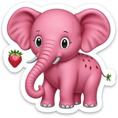 Strawberry elephant de steal a brainrot  sticker