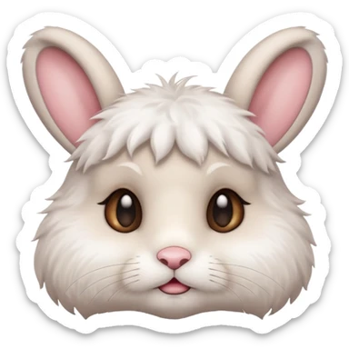 Emotional bunny sticker