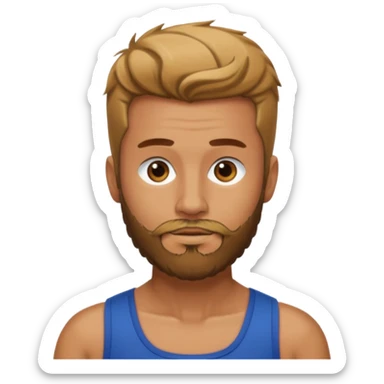 Man with a short full beard, Styled hair, Best looking man in the planet, onepiece style sticker