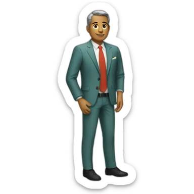 carlos cruz con traje informal sticker