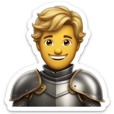 the knight smiles broadly sticker