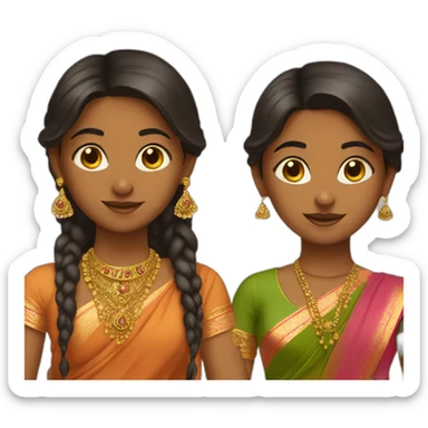 Two Indian girls  sticker