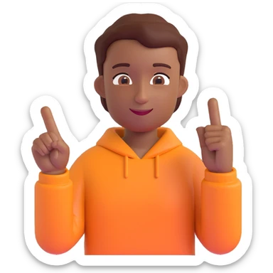 hand making the 'OK' gesture, brown skin tone, 3D emoji style sticker