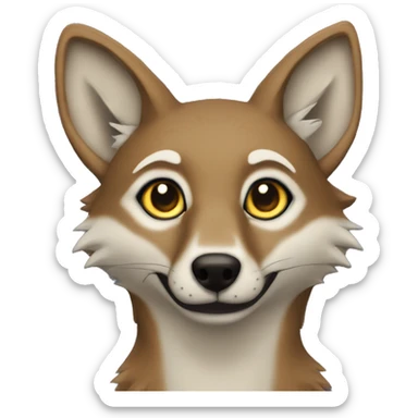 Jackal heart eyes sticker