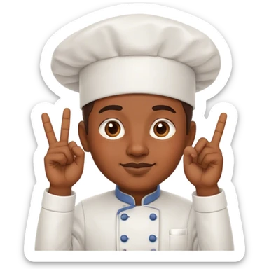 Chef making the "delicious" hand gesture sticker