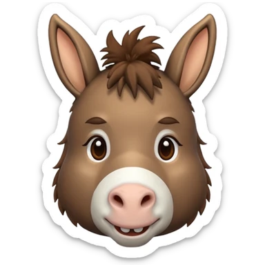 charming donkey sticker