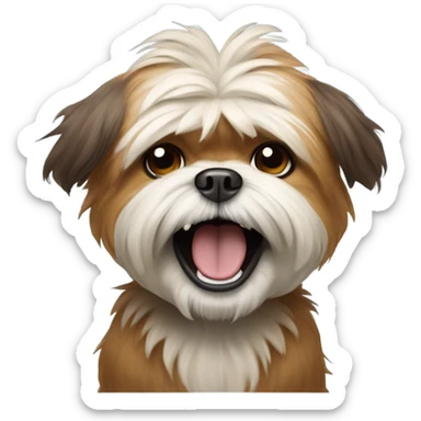  Ewok shitzu dog   laughing  sticker