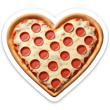 pizza heart sticker