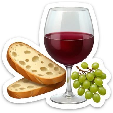 Make me some wine with bread and grapes sticker