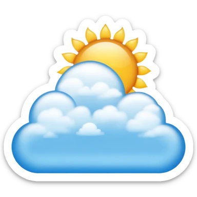create an image of a sunny sky with blue clouds for professional linkedin background sticker