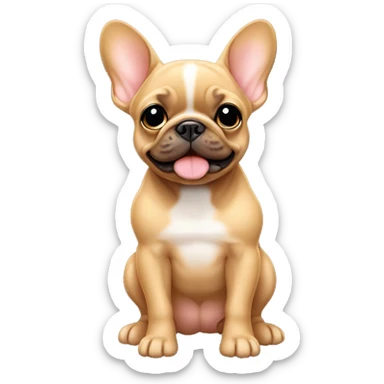 Fawn frenchie pup sticker