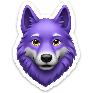 purple wolf sticker