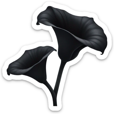 Black flower sticker