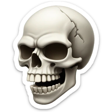 Head banging skull sticker