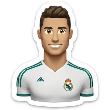 Cristiano Ronaldo in real Madrid jersey  sticker