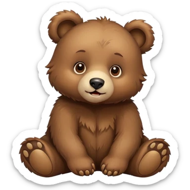 Bear cub sticker