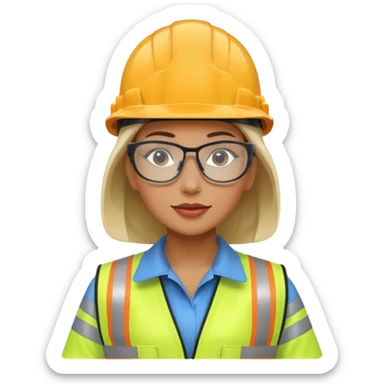 Occupational safety and health или labor protection woman sticker