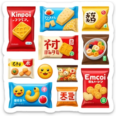 japan packaged snacks  sticker