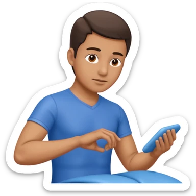 fisioterapia hombre de azul haciendo una terapia manual sticker