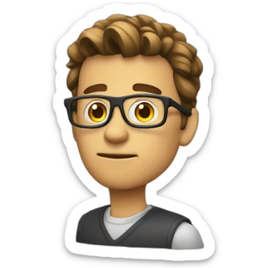 Distracted geek sticker