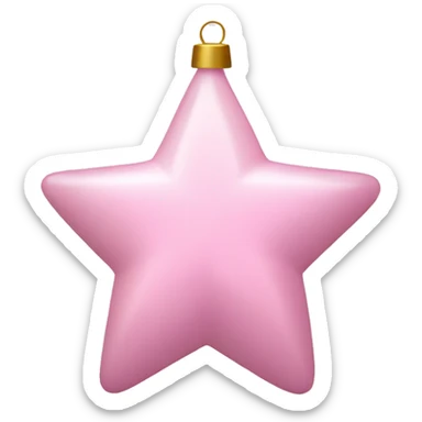 Light pink star ornament sticker