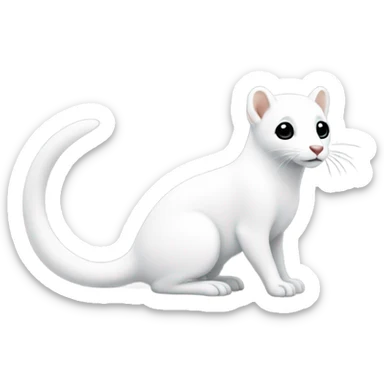 Snow ermine  sticker