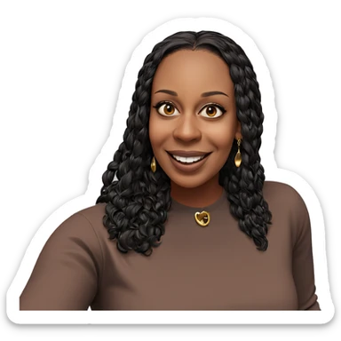 dark-skinned girl with earrings sticker