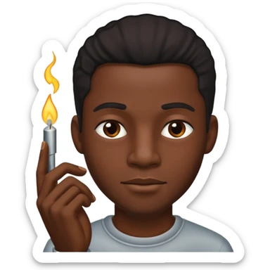 Black man with wicks sticker