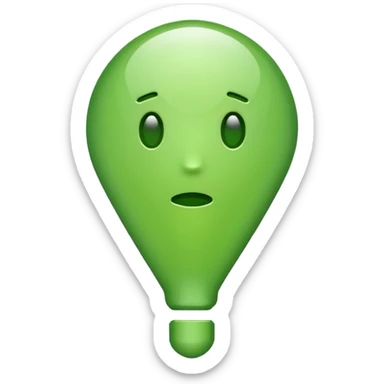 make exclamation mark in light green color emoji sticker