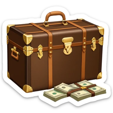 Luis Vuitton Trunk in monry sticker