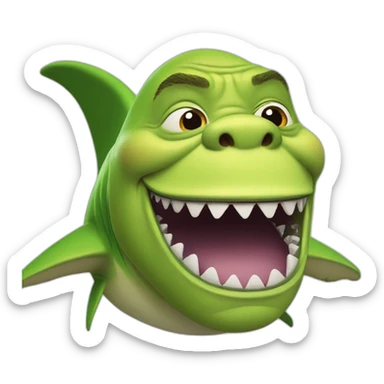 Shrek Shark sticker