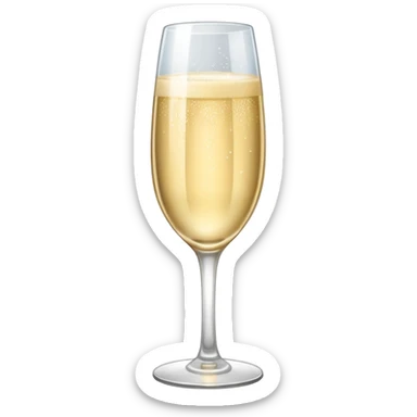sparkling champagne glass sticker
