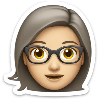 White brunette photographer woman sticker