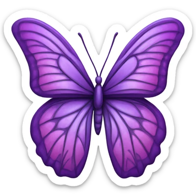 Purple butterfly sticker