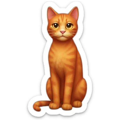 red cat sticker