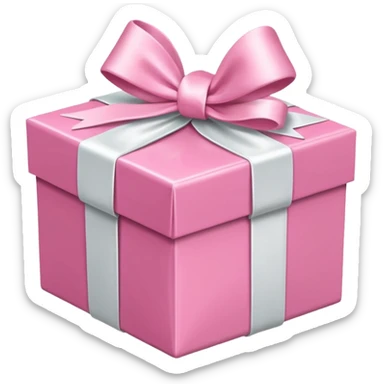 pink gift box sticker