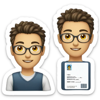 student-id-card-icon-and-not-a-portait sticker