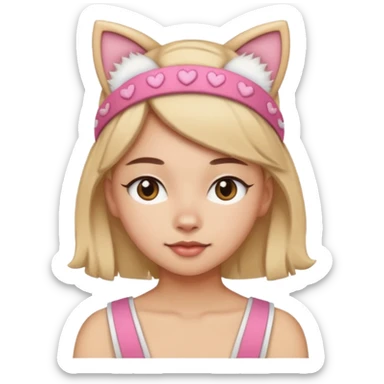Kitty headband sticker