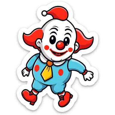 Cry emoji clown  sticker