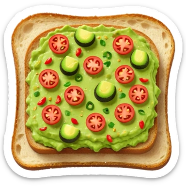 guacamole toast NO tomatoes  sticker
