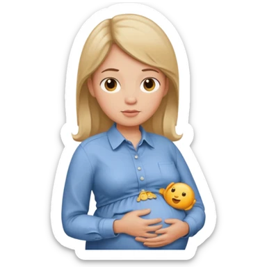 Pregnant Hugo sticker