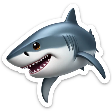 Shark as mind blowing emoji sticker