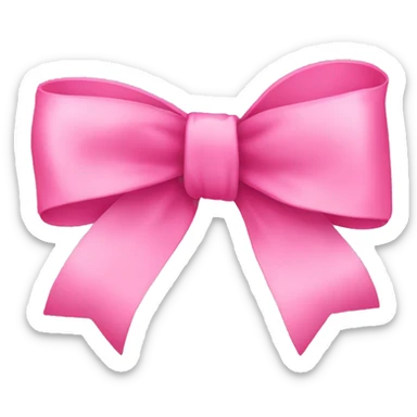 pink ribbon bow sticker