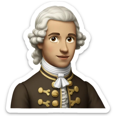 18th century Swiss young man sticker
